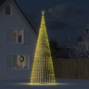 vidaXL LED Árvore de Natal 1544 LEDs Branco Quente 500 cm