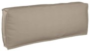 Almofada de Palete para Encosto Taupe 120x40x12 cm, Tecido Oxford