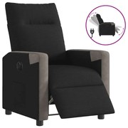 vidaXL Poltrona elétrica reclinável tecido preto