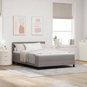 Cama Box Spring com Colchão Taupe 140x200 cm Tecido