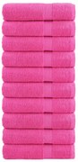 vidaXL Toalhas de mãos premium SOLUND 10 pcs 50x100 cm 600 gsm rosa