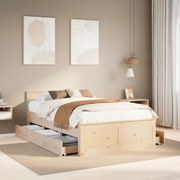 vidaXL Cama sem colchão com cabeceira 120x190 cm pinho maciço