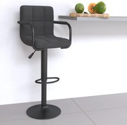 vidaXL Banco de bar tecido cinzento-escuro