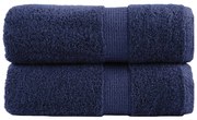 vidaXL Toalhas de rosto premium SOLUND 2 unidades, azul-marinho, 30x30 cm, 600 g/m²