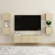 vidaXL 6 pcs conjunto móveis de TV derivados madeira carvalho sonoma