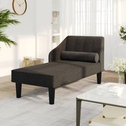 Chaise longue com rolo tecido preto