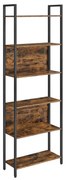 Estante de chão com 6 prateleiras em estilo industrial para casa. | VASAGLE | 60 x 24 x 186 cm | preto | LLS113B01.