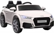 AUDI TT RS 12V PREMIUM CARRO ELÉTRICO INFANTIL 12V BANCO EM COURO E BORRACHA BRANCO