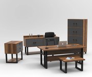 Conjunto de Mobiliário de Escritório MN11 – Barroco Antracite – Divers
