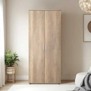 Roupeiro "Aurelio" – Nogueira Clara – 80 x 187 x 47 cm – Design Modern