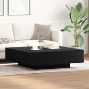 Mesa de Centro em Madeira de Carvalho Preta 100x100x31 cm