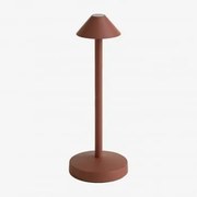 Lâmpada De Mesa Led Sem Fios Para Exterior Em Ferro Emilija Telha Vermelha - Sklum