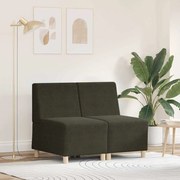vidaXL Unidade de Sofá Modular Sem Braços 2 pcs Verde 55 x 74 x 82 cm