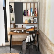 Secretária Wood – Branco/Nogueira – 120x60x196,6 cm