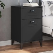 vidaXL Mesa de cabeceira VIKEN derivados de madeira preto