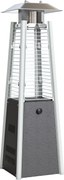 Outsunny Aquecedor a Gás Butano 3 KW Aquecedor de Exterior com Temperatura Ajustável Ignição por Pressão 23x23x89 cm Prata e Bronze | Aosom Portugal