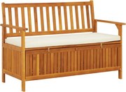 vidaXL Banco armazenamento p/ jardim madeira acácia XL 120x63x84 cm