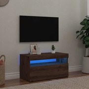vidaXL Móvel TV c/ luzes LED derivados de madeira carvalho artisiano