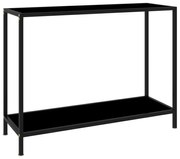 vidaXL Mesa consola 100x35x75 cm vidro temperado preto