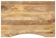 vidaXL Tampo de mesa com curva 90x60x2,5cm mangueira áspera maciça