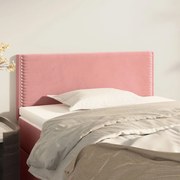 Cabeceira de cama veludo 100x5x78/88 cm rosa