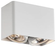 Foco de superfície de design branco GU10 70mm 2-luzes giratório e inclinável - Vox Design