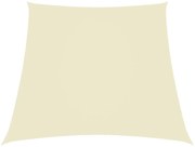 vidaXL Para-sol estilo vela tecido oxford trapézio 2/4x3 m creme
