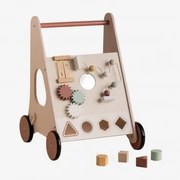 Carro Andador Multiactividades Em Madeira Bandile Kids Rosa Algodão Doce - Sklum
