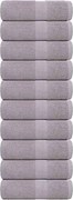vidaXL Toalhas de bidé FROGN 10 pcs 30x50 cm 360 g/m² cinzento