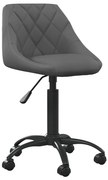 vidaXL Cadeira de escritório veludo cinzento-escuro