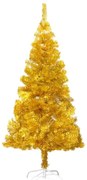 vidaXL Árvore de Natal artificial com suporte 240 cm PET dourado