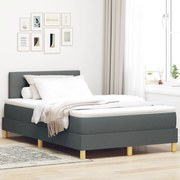 Cama Box com Colchão Cinza Escuro 120x190 cm Tecido