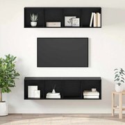 vidaXL Conjunto de móvel de TV 2 pcs Carvalho preto 37 x 37 x 142.5 cm
