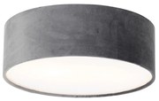 Candeeiro de teto moderno cinzento 30 cm com interior dourado - Drum Moderno