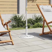 vidaXL Base para guarda-sol ferro fundido 44x44x31 cm branco