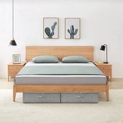 vidaXL Caixas de arrumação 2 pcs tecido 70x40x18 cm cinzento