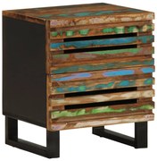 vidaXL Mesa de cabeceira 40x34x46 cm madeira recuperada maciça