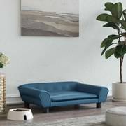 vidaXL Cama para cães 70x48x22 cm veludo azul