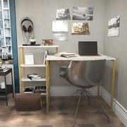 Secretária Rino – Dourada – 133x60x76,8 cm