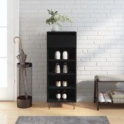 vidaXL Sapateira 40x36x105 cm derivados de madeira preto