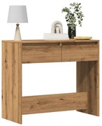 vidaXL Mesa consola 89x41x76,5 cm derivados madeira carvalho artisiano