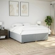 vidaXL Estrutura de cama sem colchão 200x200 cm tecido cinzento-claro