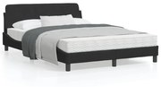 vidaXL Estrutura de cama Dover 120x200 cm veludo preto