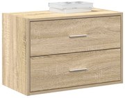 vidaXL Armário c/ 2 gavetas 60x31x40 cm deriv. madeira carvalho sonoma