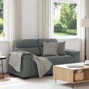 vidaXL Sofá de 2 lugares em tecido 120 cm cinzento-escuro