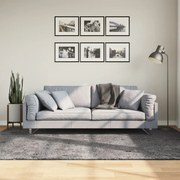 vidaXL Tapete pelo curto macio e lavável HUARTE 160x230 cm antracite