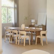 Conjunto De Mesa Retangular 240x100 Em Madeira De Manga Miller E 8 Cadeiras De Jantar Estofadas Brusel Madeira De Manga - Sklum