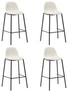 vidaXL Cadeiras de bar 4 pcs tecido creme