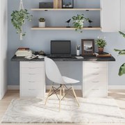 vidaXL Tampo de mesa 180x40x(2-4) cm carvalho tratado castanho-escuro