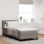 Cama Box Spring vidaXL com Colchão Taupe 80x200 cm Tecido, Design de C